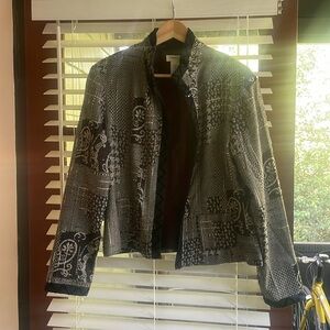 Coldwater creek black grey beige jacket